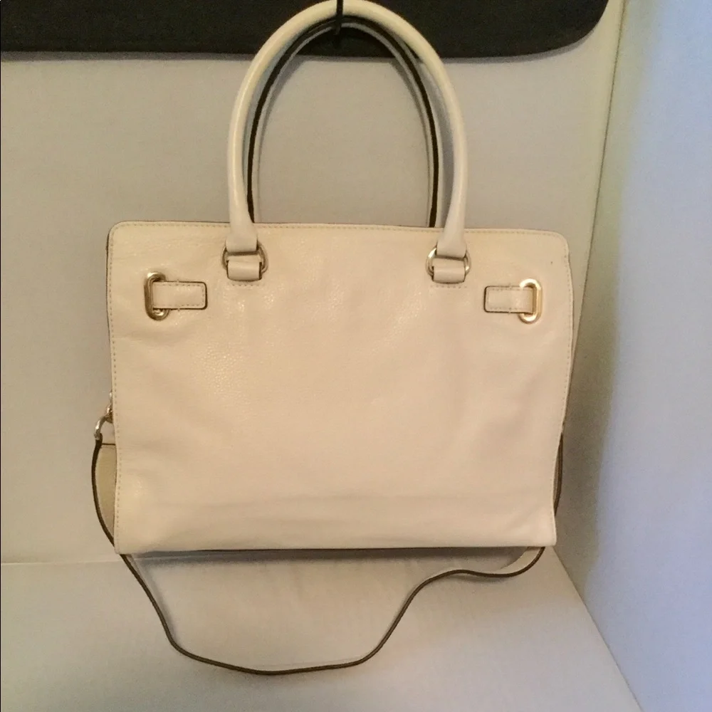 NWT 💖 $348 Receipt Micheal Kors Hamilton Vanilla Large 14” Hand Bag Tote
